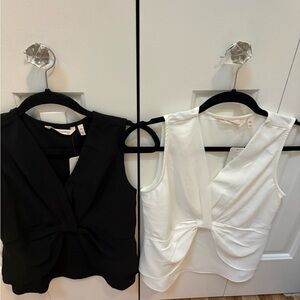 Elegant Black and White Women's Tops